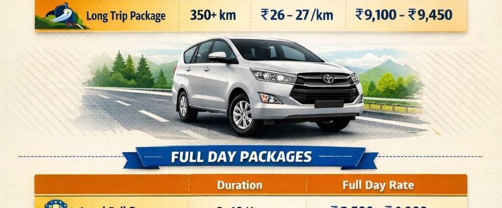 Innova Crysta AC package rates